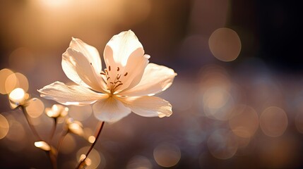 Canvas Print - delicate beige bokeh