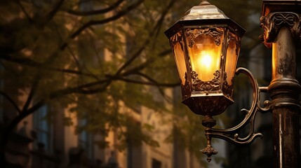 Poster - historic old street light