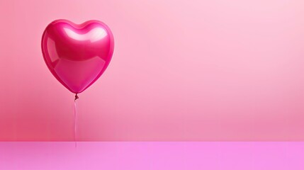 Poster - festive pink background heart background