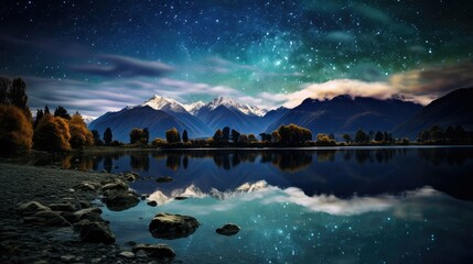 Canvas Print - sky star landscape