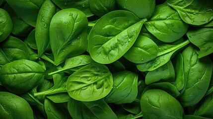 Wall Mural - leaves pile spinach green