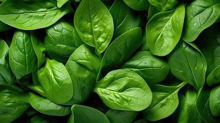 Wall Mural - vibrant pile spinach green