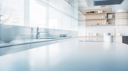 Canvas Print - minimalist blurred kitchen interior