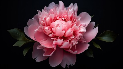 Sticker - peony floral dark background