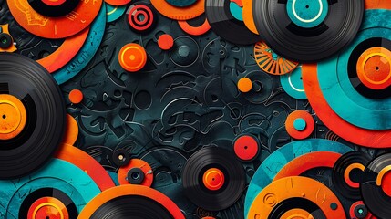 Wall Mural - music art festival background