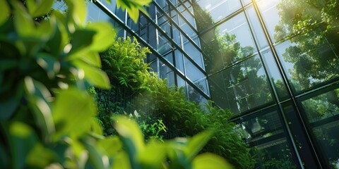 Canvas Print - Building with greenery