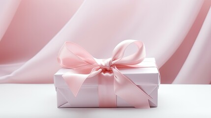 Sticker - gift pink bow