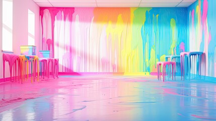 Wall Mural - bright blurred paint interior