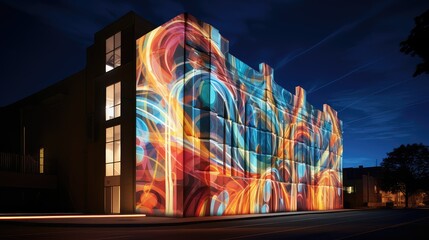 Canvas Print - patterns light projection