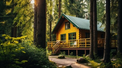 Wall Mural - trees yellow wood