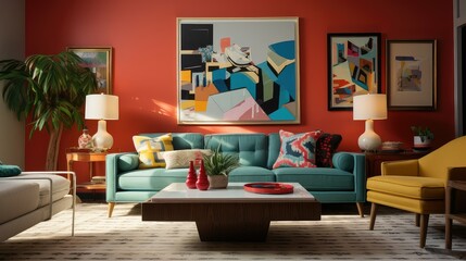 Poster - modern interior design eclectic