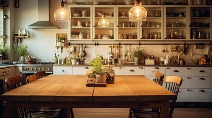 Wall Mural - farmhouse blurred rustic interior