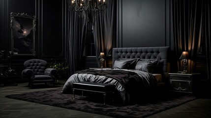 Canvas Print - sheets black interior