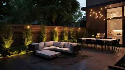 Poster - design patio with lights