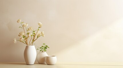 Wall Mural - soft elegant beige background