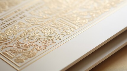 Wall Mural - luxurious light gold border