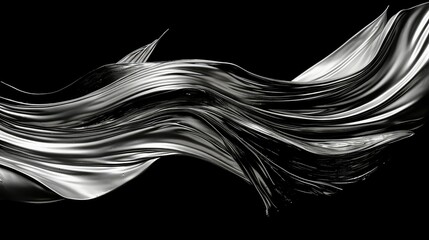 Canvas Print - elegance silver brush stroke