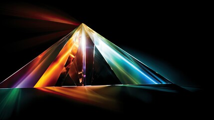 Wall Mural - refract black background with light