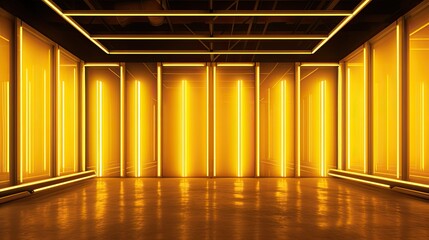 Wall Mural - vibrant yellow neon background