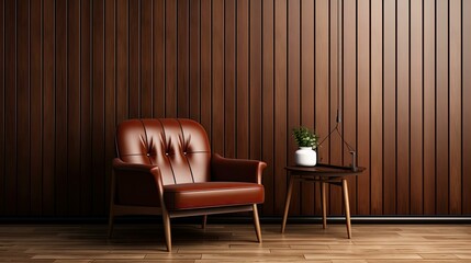 Wall Mural - minimalist brown wooden background