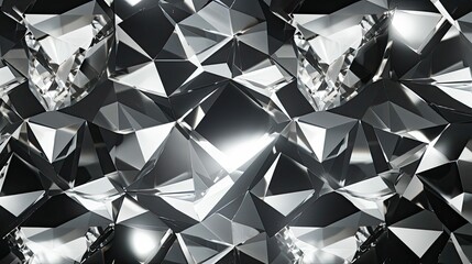 Wall Mural - modern silver diamond background