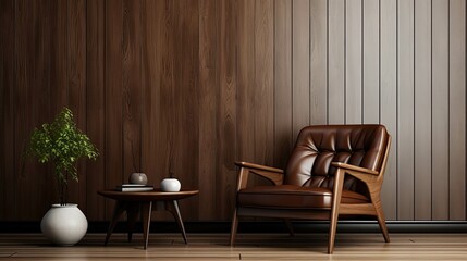 Wall Mural - setting brown wooden background