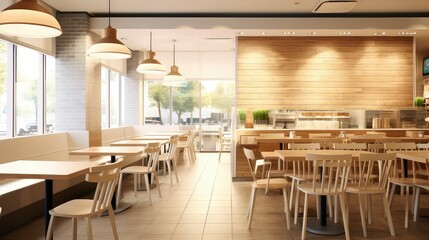 Poster - contemporary fast food interior