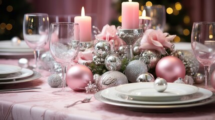 Sticker - sophisticated christmas pink