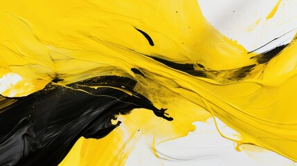 Wall Mural - painting yellow black