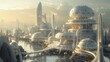 © thekob5123 - Daytime view of a futuristic city with gleaming buildings and advanced infrastructure, showcasing innovation and progress
