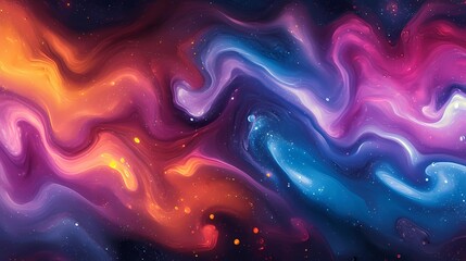 Wall Mural - Abstract Colorful Fluid Background, Vibrant Colors