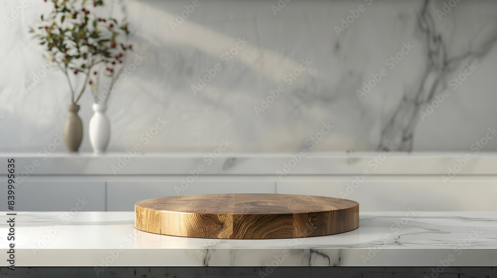 Kitchen podium background food product stand table pedestal display ...