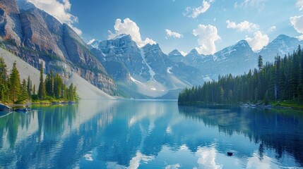 Naklejka na meble Lake View with Colored Trees