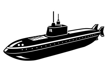 Wall Mural - submarine silhouette vector illustration