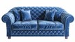 © Zahid - Isolated on a white background, a classic sofa with blue quilting. furniture series