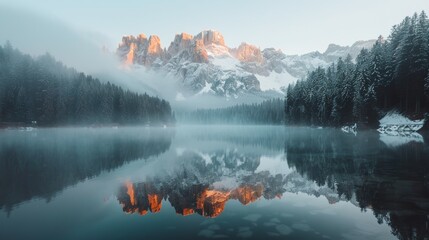 Poster - Mountain Reflection in Lake 