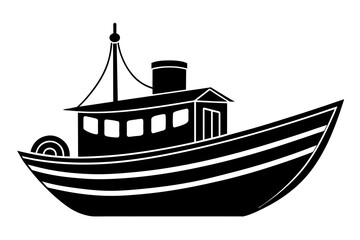 Wall Mural - boat silhouette vector illustration