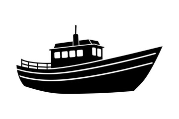 Wall Mural - boat silhouette vector illustration