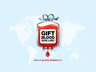 Wall Mural - World blood donor day promotion concept. vector illustration.