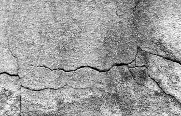 Wall Mural - concrete wall crack gray color and copy space.