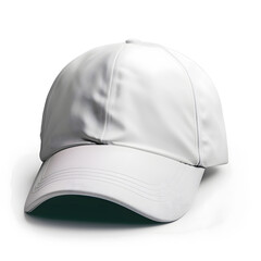 Canvas Print - White blank cap mockup isolated on white background