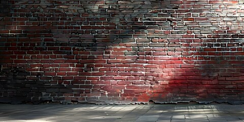 Warmly lit brick wall in wide format. Concept Warm Lighting, Brick Wall, Wide Format