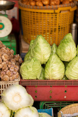 Poster - fresh vegetables on market