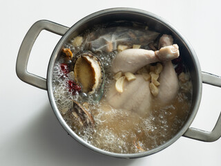 Poster - samgyetang,Ginseng Chicken Soup with Abalones	