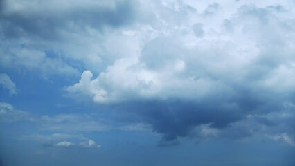 Wall Mural - time lapse of cloudy sky at overcast