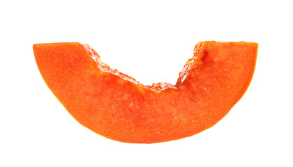 Wall Mural - Ripe papaya slice isolated