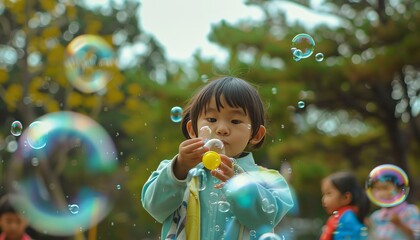 Bubble Fun: A Day in the Park for Children