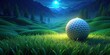 © guntapong - Immersive golf experience with golf ball nestled in lush green field, perfect for a golf camp adventure, golf, lush, green, field, golf ball, immersive, experience, adventure, camp, nature