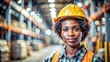 © joompon - Abstract of a portrait of an African American female worker in the workforce, abstract,portrait, African American, female, worker, workforce, diversity, empowerment, leadership