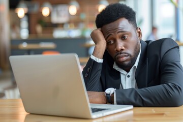 Wall Mural - Man seated laptop